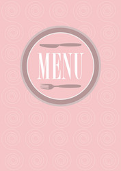Template for menu card with cutlery Royalty Free Vector