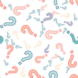 quiz seamless pattern question marks doubt faq vector image