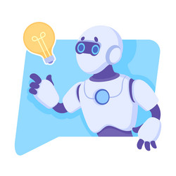 robot as smart android assistant machine vector image