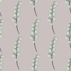 Botanic spring seamless pattern with lily vector