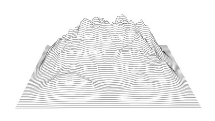 curve lines in shape part mountain range vector