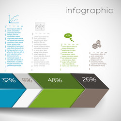 Data in percents infographics vector