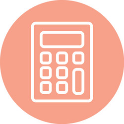 Isolated calculator line and block style icon vector