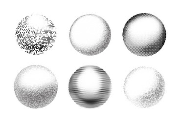 grainy gradient pattern from dots circle shape vector image