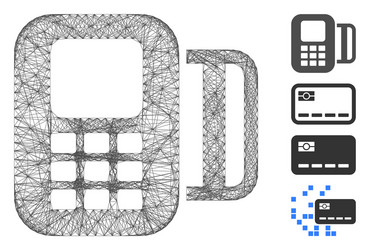 Hatched card terminal mesh vector