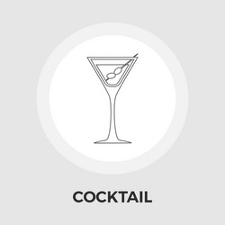 Martini single icon vector