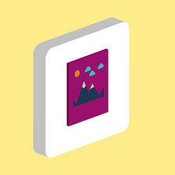 mountains computer symbol vector image