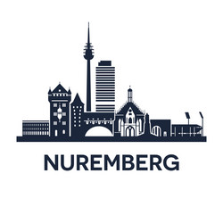 Nuremberg City Skyline Vector Image