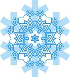 simple snowflake icon isolated on white background vector image
