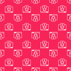 white line secure your site with https ssl icon vector image