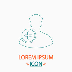 add user computer symbol vector image