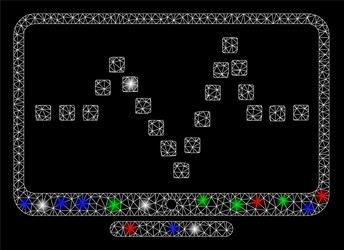 bright mesh network pulse monitoring with light vector image