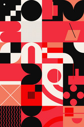 deconstructed abstract pattern design vector image