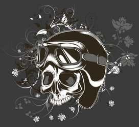 Skull tshirt design vector