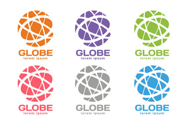 Abstract earth logo globe icon Royalty Free Vector Image