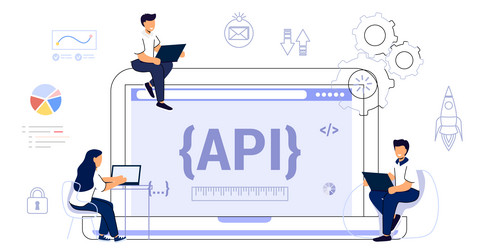 api application programming interface software vector image