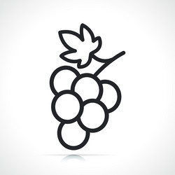 Grapes line icon Royalty Free Vector Image - VectorStock