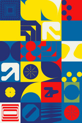 deconstructed abstract pattern design vector image