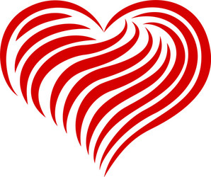 Heart abstract line icon simple style vector