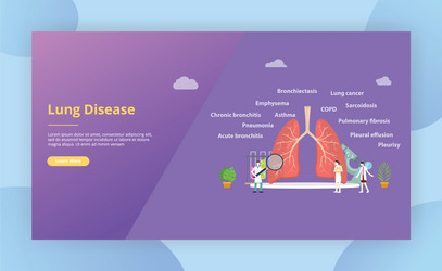 Various lung diseasedoctor examine or explore vector