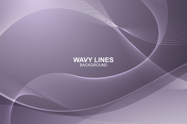 Abstract wavy lines on gradient background vector