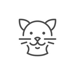 Cat line icon vector