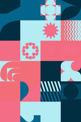 deconstructed abstract pattern design vector image