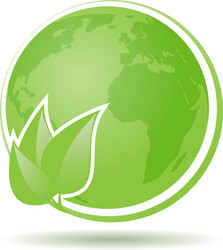 Eco icon green leaves Royalty Free Vector Image