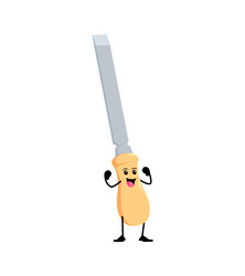 Funny Chisel Tool Character vector