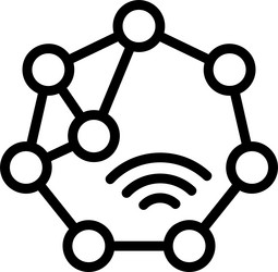 internet of things iot linear style icon design vector image