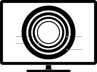 pie chart graph on a computer screen vector image