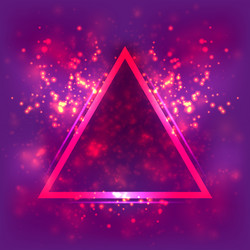 Abstract light background luminous triangular vector