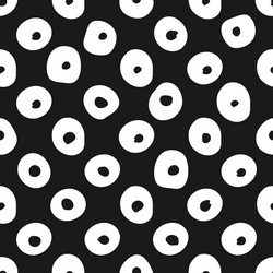 Minimalistic seamless pattern with circles hand vector