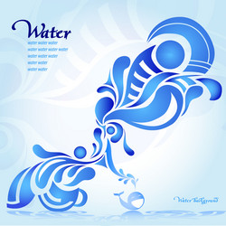Blue water background Royalty Free Vector Image