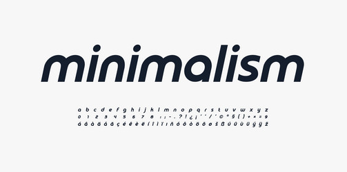 Calm Sans Serif Font - Minimalist Typeface vector image