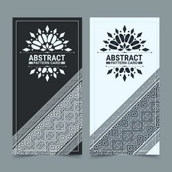flat border line pattern card design vector image