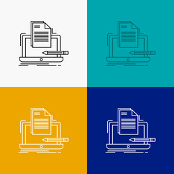 Coder coding computer list paper icon over vector