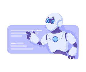 robot as smart android assistant machine vector image