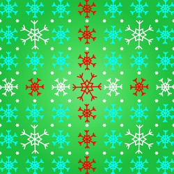 create snowflake on green pattern background vector image