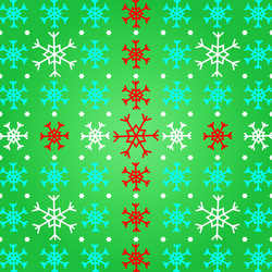 Create snowflake on green pattern background vector