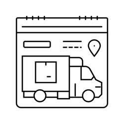 delivery scheduling logistic manager line icon vector image