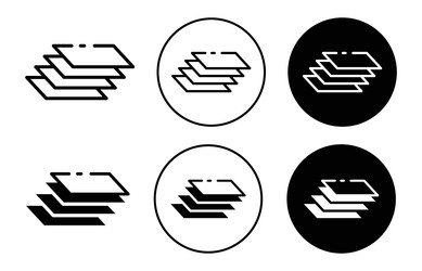 layers icon collection of outline thin line vector image