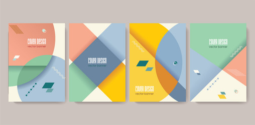 Retro design templates for a4 covers banners vector