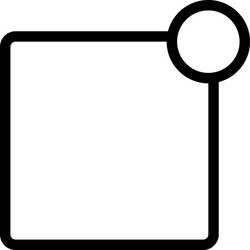Blank file format application with circular dot vector