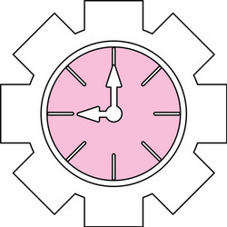 Time clock symbol Royalty Free Vector Image - VectorStock