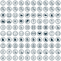 Document 100 icons universal set for web and ui vector