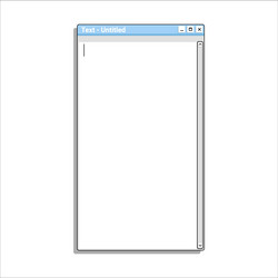 old notes application for computer in blue color vector image