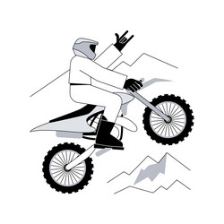 motocross abstract concept vector