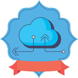 Cloud computing storage download upload data vector