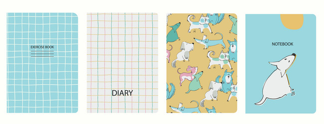 Cover page templates based on seamless patterns vector